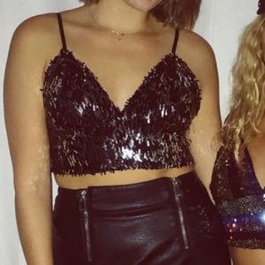 Shimmery Strappy Crop Top from Italy